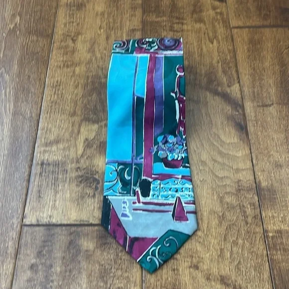 NWT Stefano Milano Silk Henry Matisse Pictures Tie Made in Italy